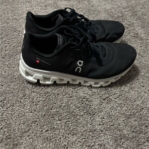 On Running Black and White Athletic Shoes